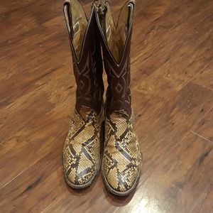 Hondo authentic snake skin boots